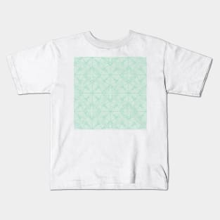 Geo Squares Mint Green Kids T-Shirt